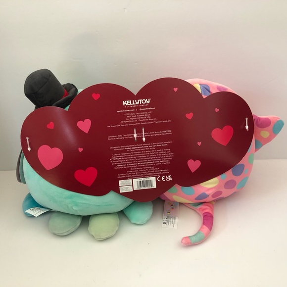 Squishmallows Valentine's Day EIKO Octopus & SAXA Stingray 8" Plush (Set of 2) - Picture 2 of 10